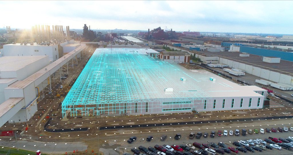 Ford will manufacture electric vehicles at its  new manufacturing center in Michigan, pictured in this computer graphic.